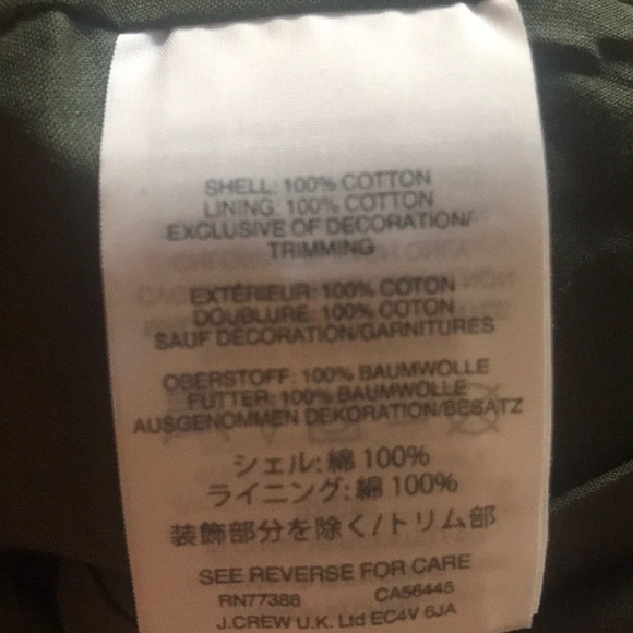 J.Crew olive skirt with flowers* - Picture 6 of 6